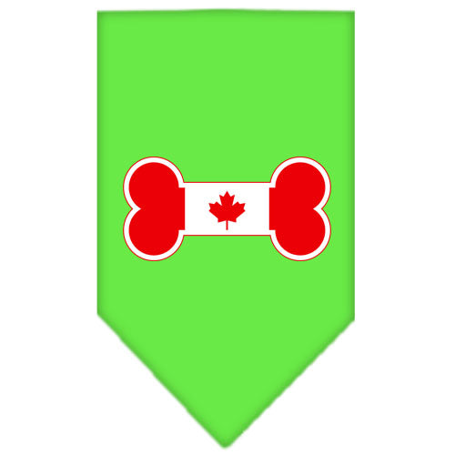 Pet and Dog Bandana Screen Printed, "Bone Shaped Canadian Flag"