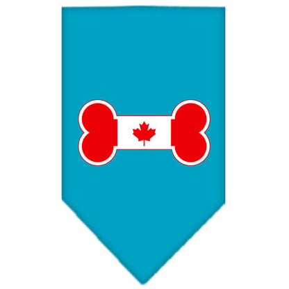 Pet and Dog Bandana Screen Printed, "Bone Shaped Canadian Flag"