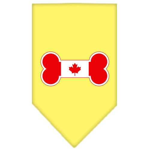 Pet and Dog Bandana Screen Printed, "Bone Shaped Canadian Flag"