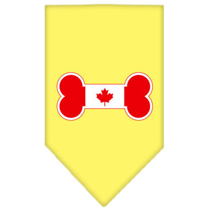 Pet and Dog Bandana Screen Printed, "Bone Shaped Canadian Flag"
