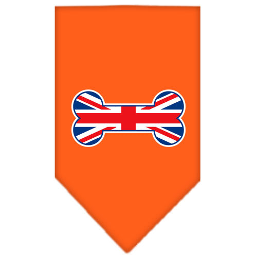 Pet and Dog Bandana Screen Printed, "Bone Shaped UK Flag"