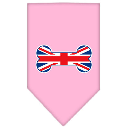 Pet and Dog Bandana Screen Printed, "Bone Shaped UK Flag"