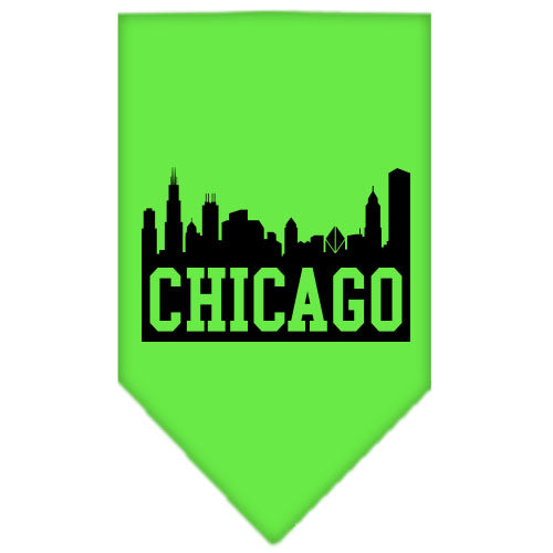 Pet and Dog Bandana Screen Printed, "Chicago Skyline"