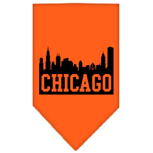 Pet and Dog Bandana Screen Printed, "Chicago Skyline"