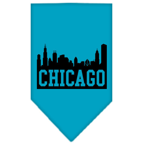 Pet and Dog Bandana Screen Printed, "Chicago Skyline"