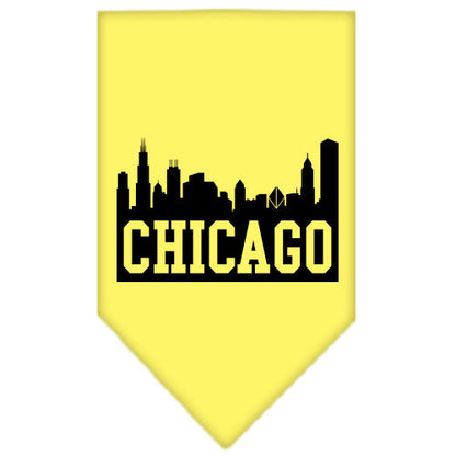 Pet and Dog Bandana Screen Printed, "Chicago Skyline"