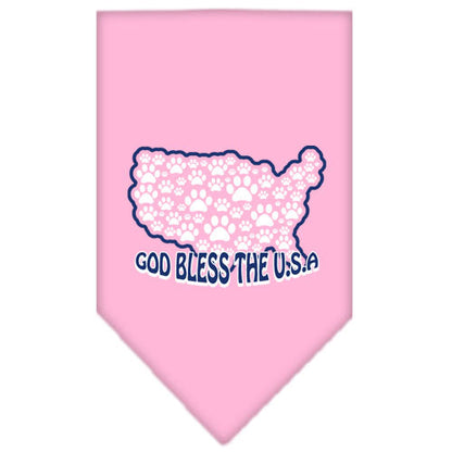 Pet and Dog Bandana Screen Printed, "God Bless The USA"