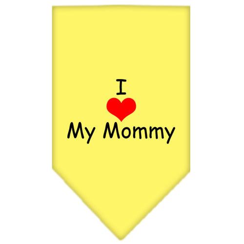 Pet and Dog Bandana Screen Printed, "I Love My Mommy"