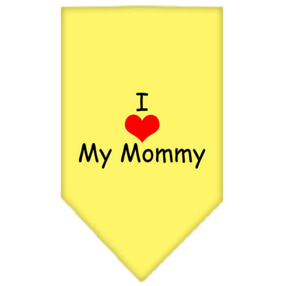 Pet and Dog Bandana Screen Printed, "I Love My Mommy"