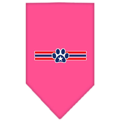 Pet and Dog Bandana Screen Printed, "Patriotic Star Paw"