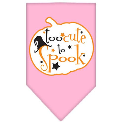 Halloween Pet and Dog Bandana Screen Printed, "Too Cute To Spook"