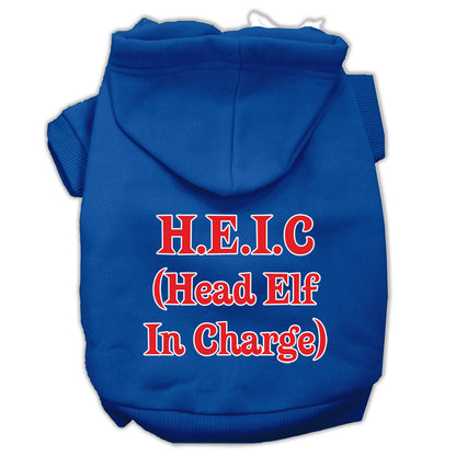 Christmas Pet Hoodie "Head Elf In Charge"