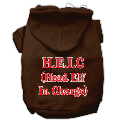 Christmas Pet Hoodie "Head Elf In Charge"