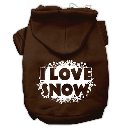 I Love Snow Christmas Pet Hoodie