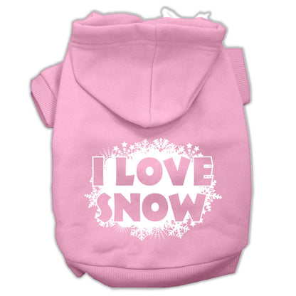 I Love Snow Christmas Pet Hoodie