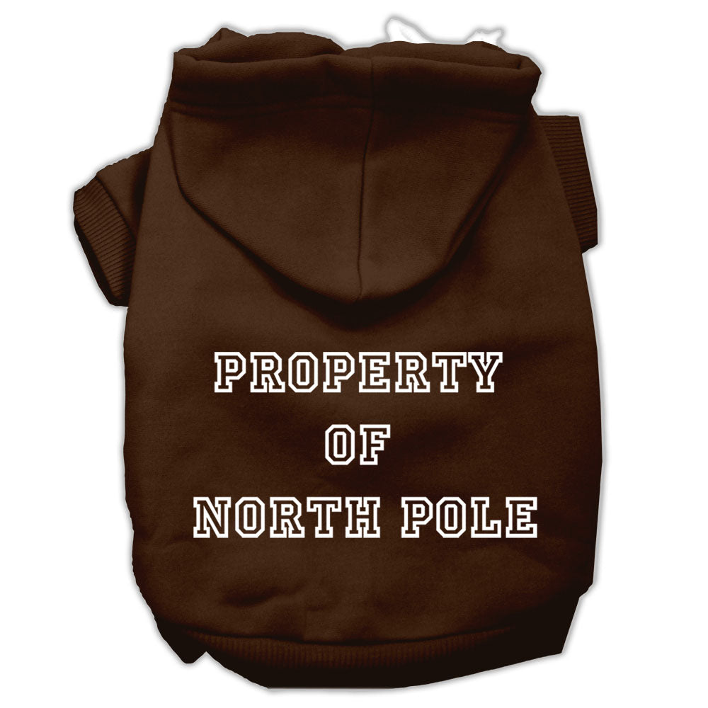 Christmas Pet Hoodie "Property of North Pole"