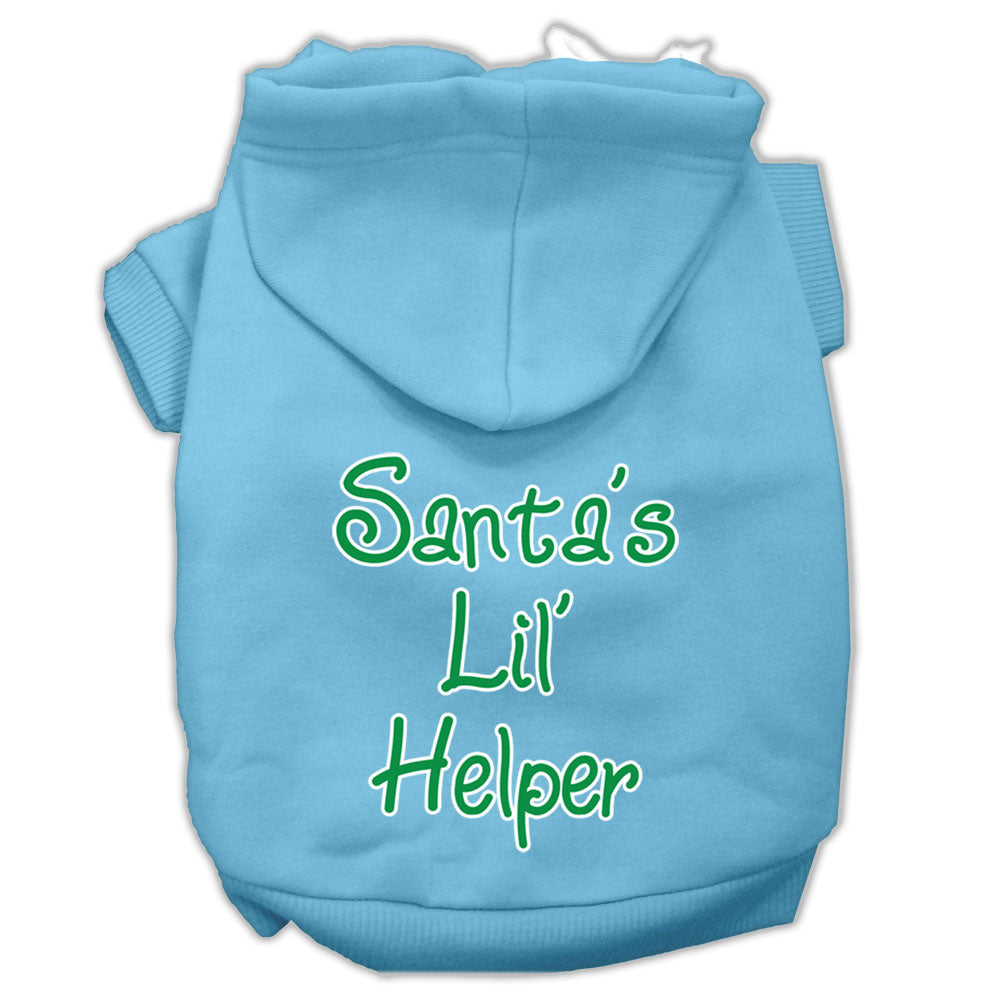 Christmas Pet Hoodie Screen Printed, "Santa's Lil Helper"