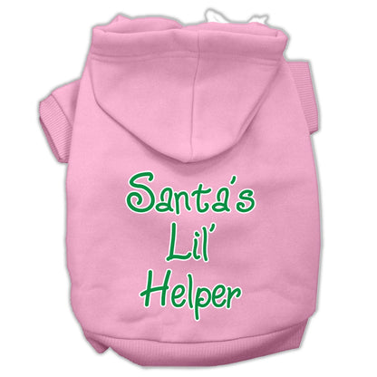 Christmas Pet Hoodie Screen Printed, "Santa's Lil Helper"