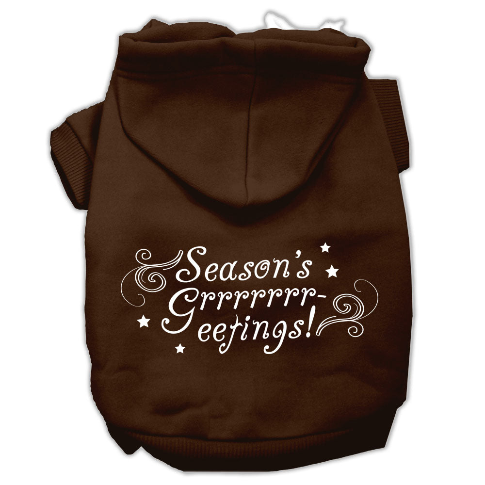 Christmas Pet Hoodie Screen Printed, "Season's Greetings"