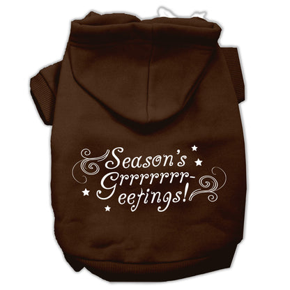 Christmas Pet Hoodie Screen Printed, "Season's Greetings"