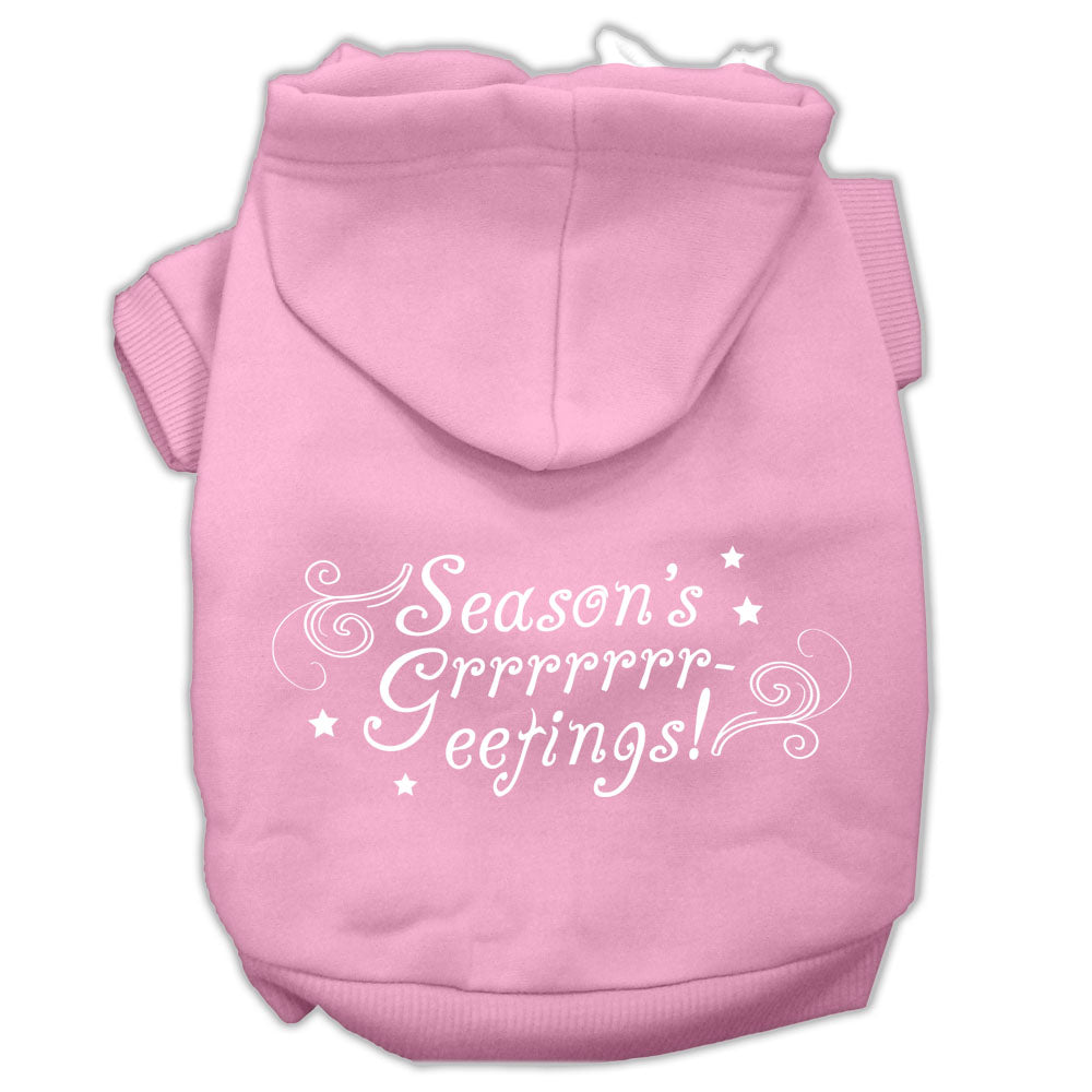 Christmas Pet Hoodie Screen Printed, "Season's Greetings"