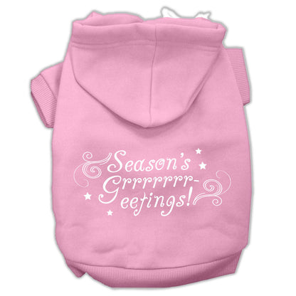 Christmas Pet Hoodie Screen Printed, "Season's Greetings"