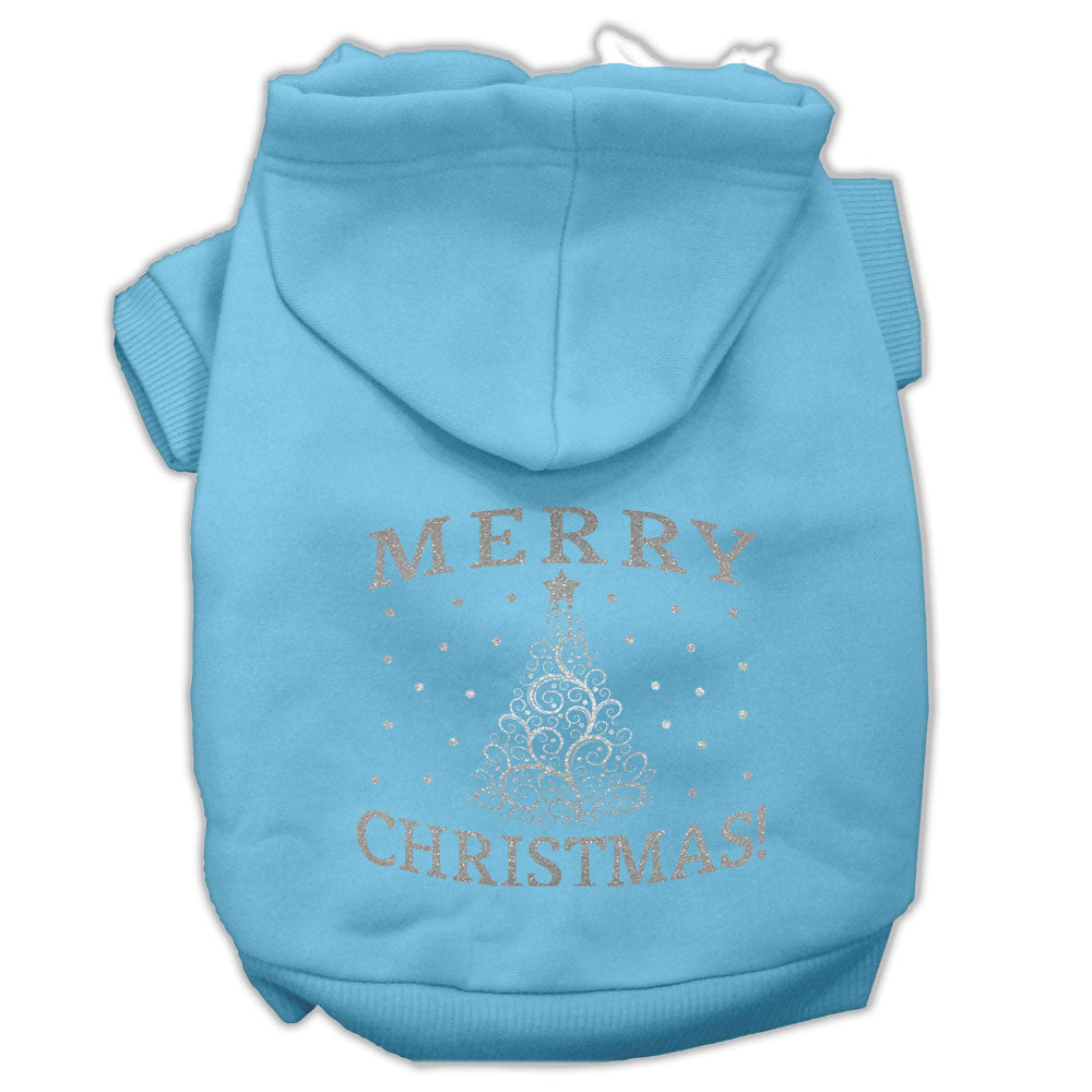 Christmas Pet Hoodie Screen Printed, "Shimmer Christmas Tree"
