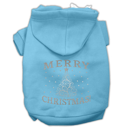 Christmas Pet Hoodie Screen Printed, "Shimmer Christmas Tree"