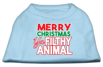 Christmas Pet Dog & Cat Shirt, "Merry Christmas Ya Filthy Animal"