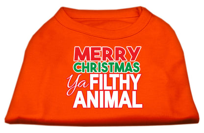 Christmas Pet Dog & Cat Shirt, "Merry Christmas Ya Filthy Animal"