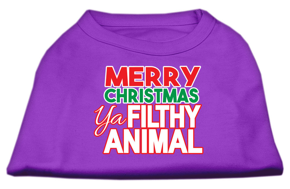 Christmas Pet Dog & Cat Shirt, "Merry Christmas Ya Filthy Animal"