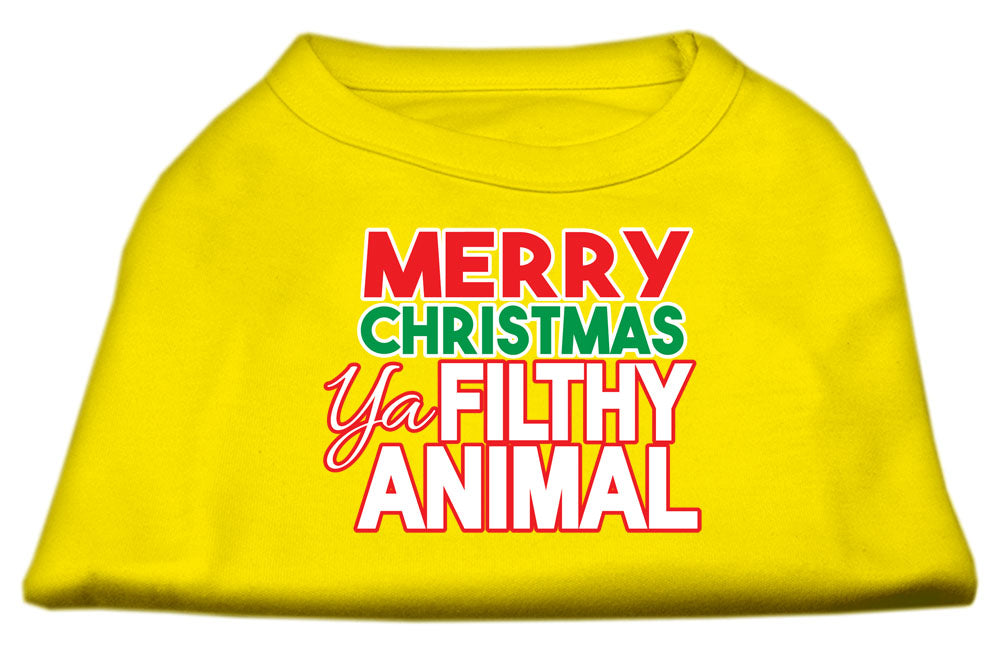 Christmas Pet Dog & Cat Shirt, "Merry Christmas Ya Filthy Animal"