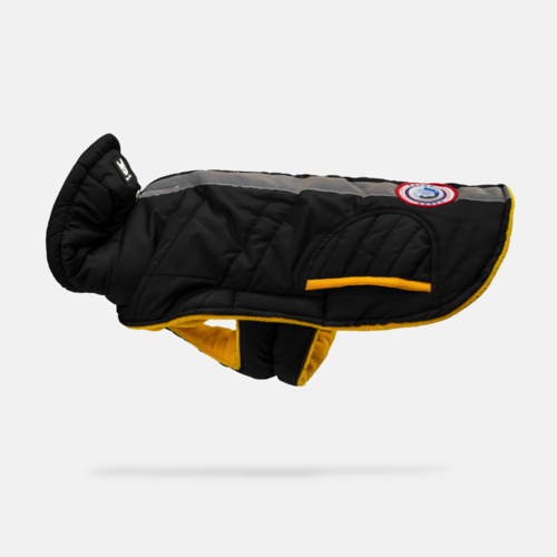 🖤 Jackson Dog Jacket – Black Water-Resistant Coat with Cold Alert™ &