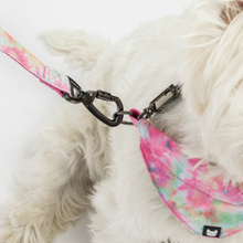 🌸🐶 Pink Tie-Dye Poplin Dog Leash – Durable, Secure & Stylish