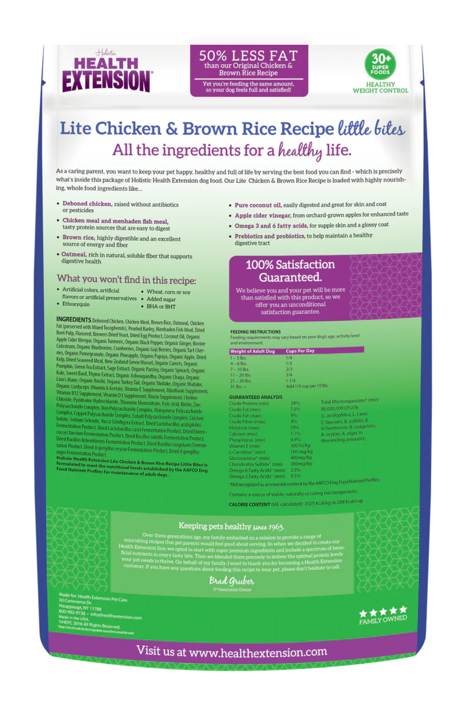 Health Extension All Life Stages Little Bites Lite Original Chicken and Brown Rice Dog Food