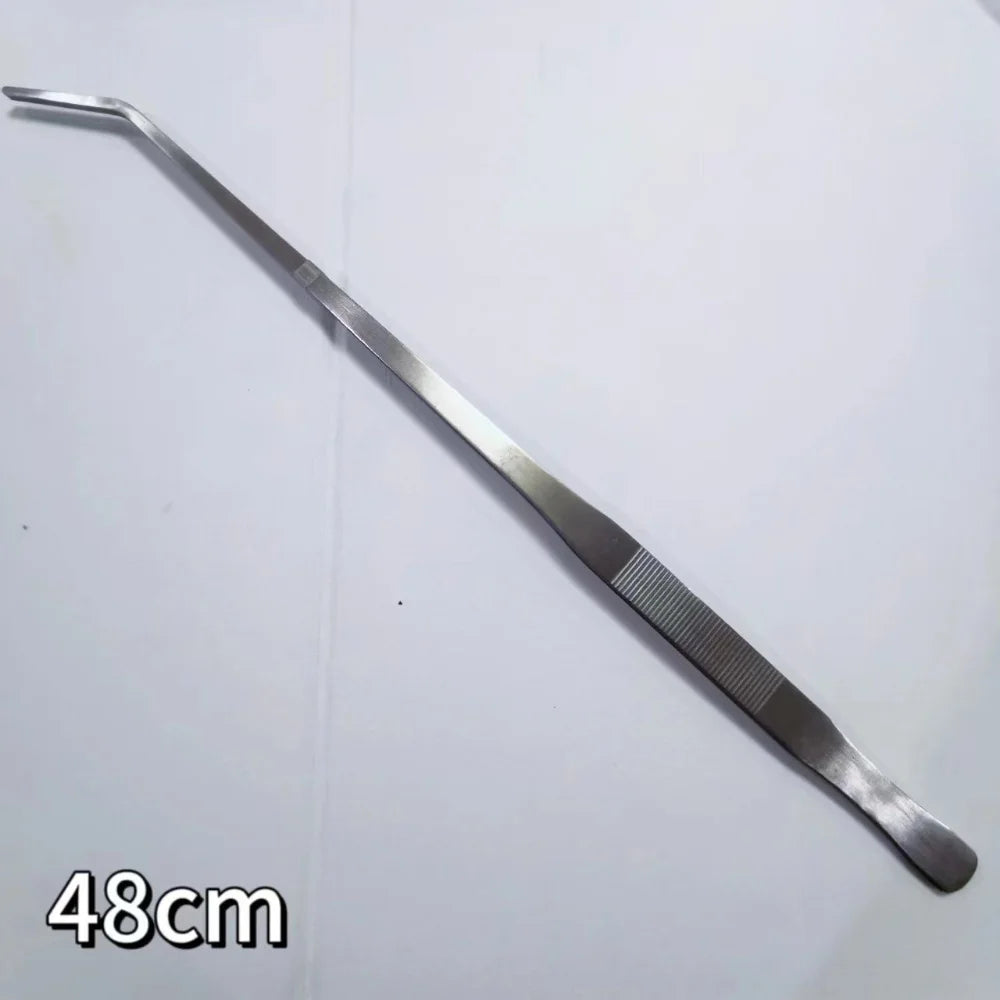 27 38 48Cm Aquarium Plant Tweezers Multifuctional Stainless Steel Elbow Tweezers Fish Tank Aquascape Tools Aquarium Feeding Tong 1