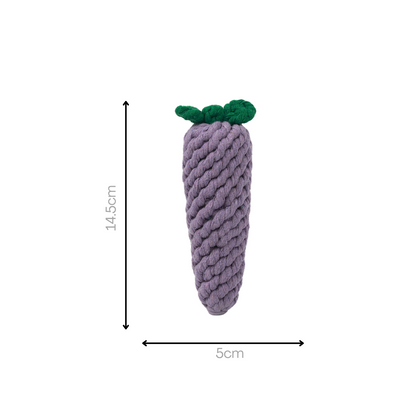 Handmade Eggplant Rope Toy