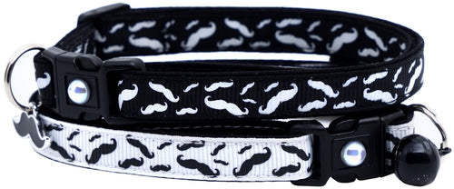 Mustache Breakaway Cat Collar