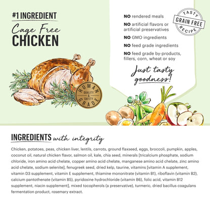 The Honest Kitchen Grain Free Chicken Clusters Dry Dog Food