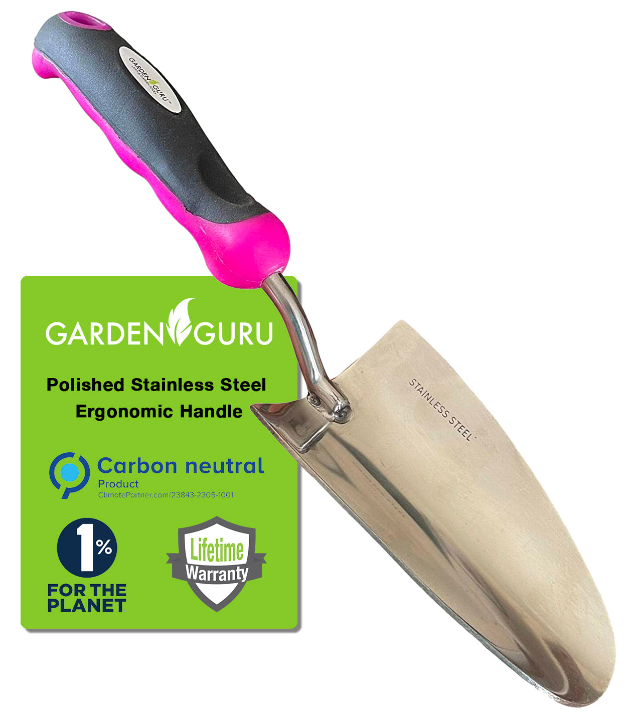Stainless Steel Garden Trowel (Pink)