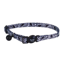 Coastal Products Safe Cat Fashion Adjustable Breakaway Collar-Skulls Black