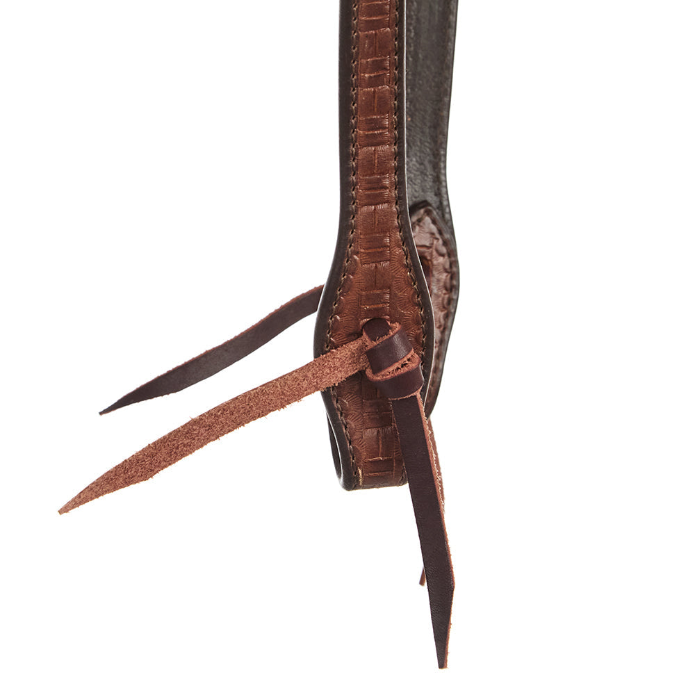 WD-RTSEH-MO Medium Oil Rope Tooled 5/8" Single Ear Headstall