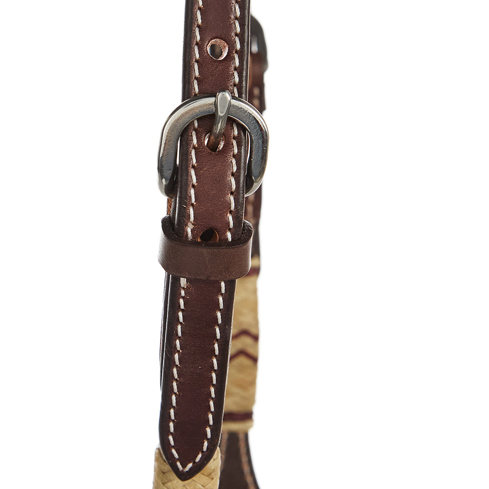 WD-SEH1 Chocolate Natural Rawhide Quick Change Single Ear Headstall
