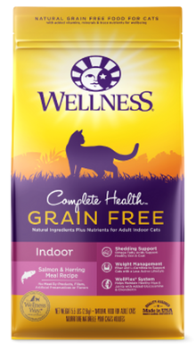 Wellness Complete Health Adult Grain Free Indoor Salmon and Herring Cat Food (5.5lb)