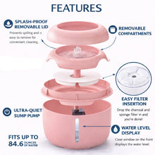 Pet Life ® 'Moda-Pure' Ultra-Quite Filtered Dog and Cat Fountain Waterer