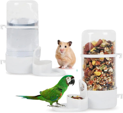 2 Pcs Bird Feeder Water Dispenser Bird Feeder And Drinker Set Automatic Bird Feeder For Cage Hanging Bird Food Bowl Bird Cage Accessories For Hamsterspigeonsparrot A