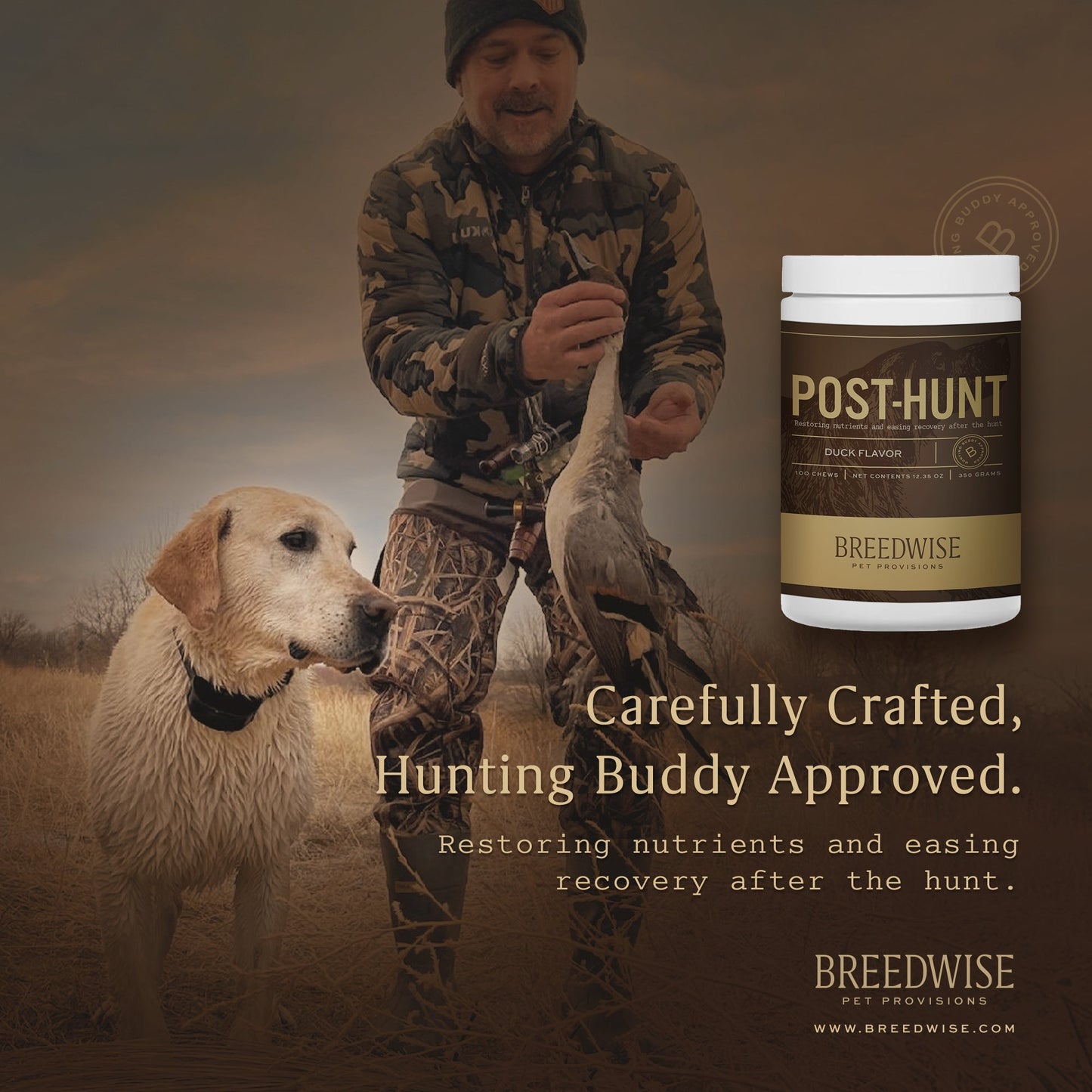 Breedwise Pre & Post-HUNT Soft Dog Chews - Wholesale Bundle (1 case of each)