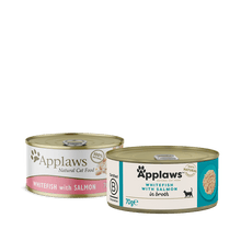 Applaws Whitefish & Salmon Wet Cat Can 2.47oz natural cat food with whitefish, salmon, and rice