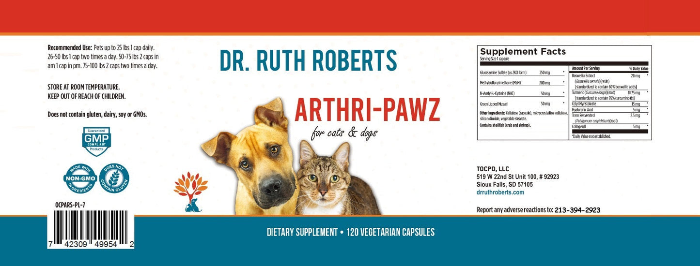 Arthri Pawz With Glucosamine For Cats And Dogs
