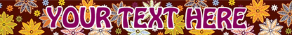 Personalized Autumn Flowers Dog Collar